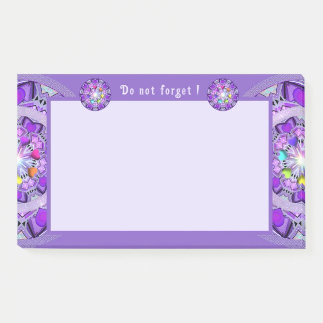 Lila W2 Post-it Klebezettel (Vorderseite)