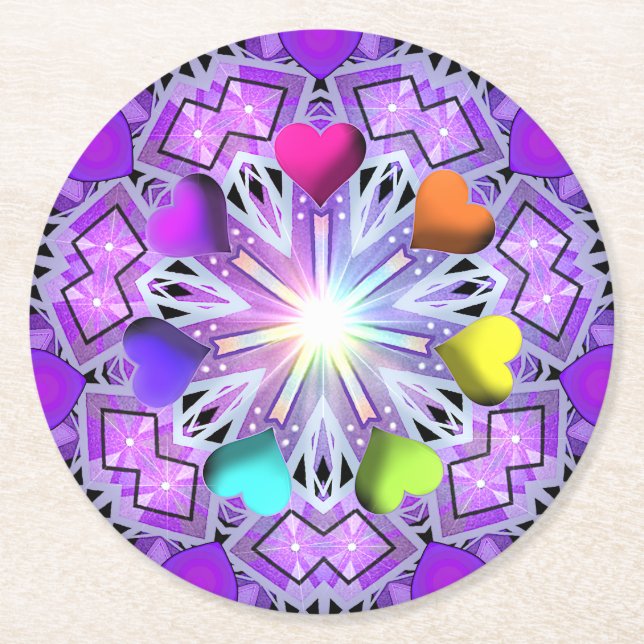 Lila W2 Square Paper Untersetzer (Vorderseite)