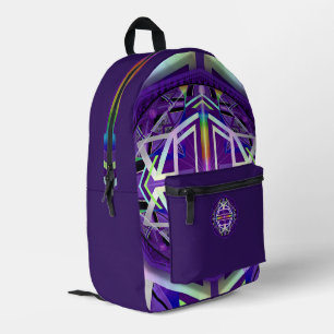 lila w3 bedruckter rucksack
