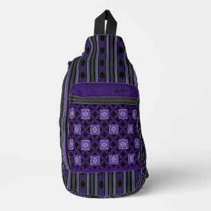 lila w3 bedruckter Rucksack