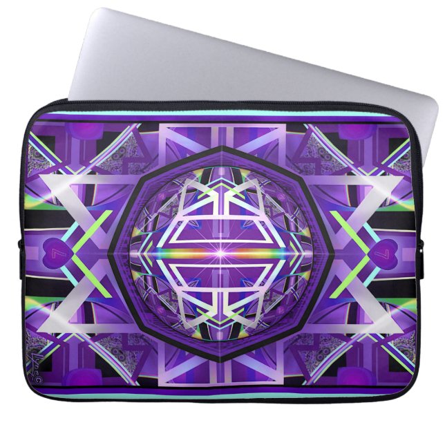 Lila W3 Laptopschutzhülle (Vorderseite)