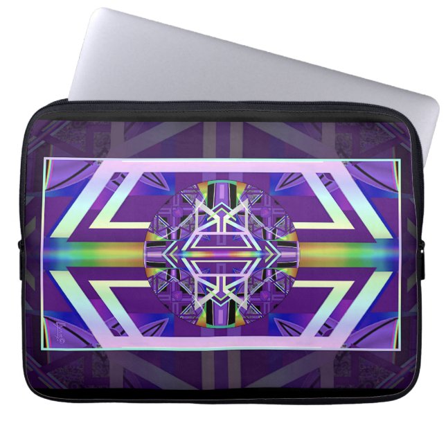 Lila W3 Laptopschutzhülle (Vorderseite)