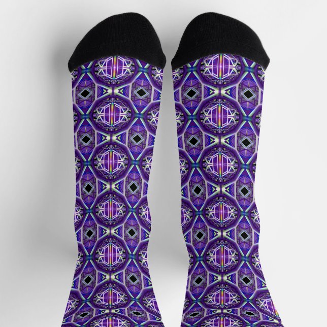 Lila W3 Socken (Oben)