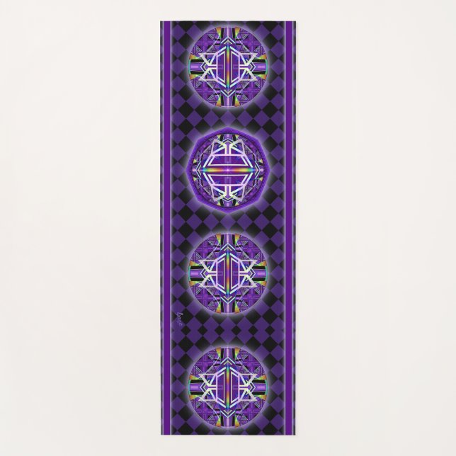 Lila W3 Yogamatte (Vorderseite)