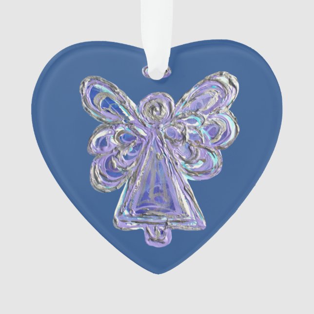 Lila Wächter Engel Weihnachtsanhänger Ornament (Vorderseite)