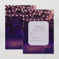 Lila Waldsonnenlichter mit RSVP-Hochzeit