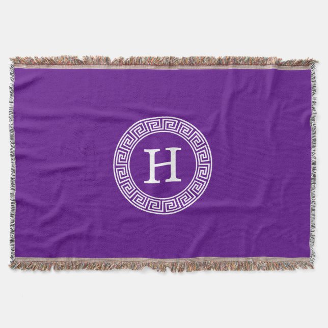 Lila, was für ein erstes Monogramm des griechische Decke (Vorderseite)