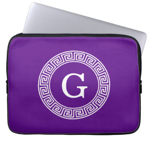 Lila, was für ein erstes Monogramm des griechische Laptopschutzhülle