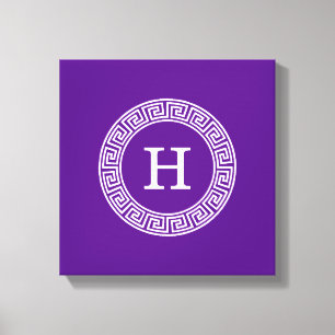 Lila, was für ein erstes Monogramm des griechische Leinwanddruck