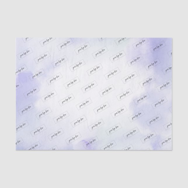 Lila Wash-Logo für kundenspezifisches Geschäft Seidenpapier (Vorderseite)