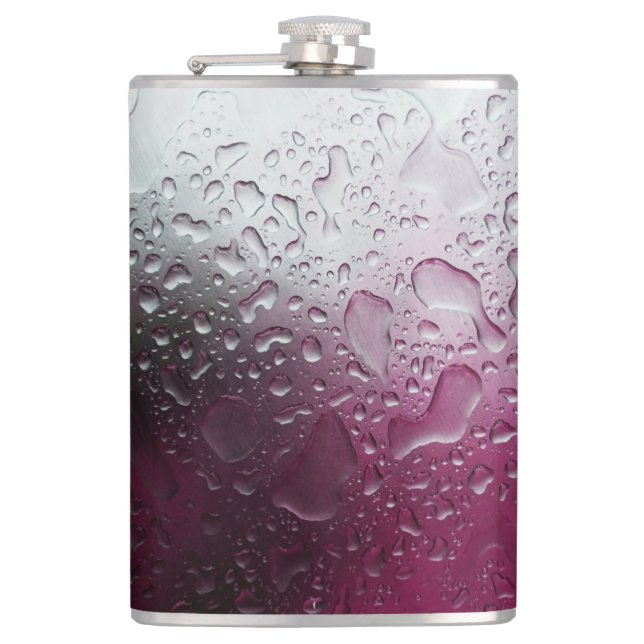 lila Wasser Flachmann (Vorderseite)