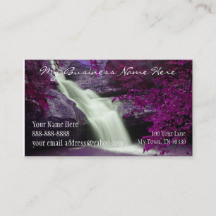 Lila Wasserfall Visitenkarte