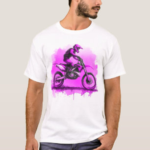 Lila Wasserfarbe Dirt Bike T-Shirt