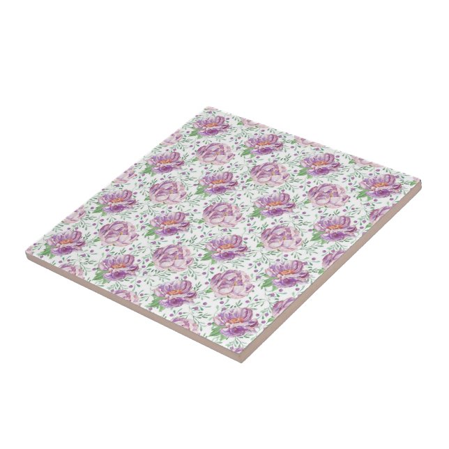 lila Wasserfarbe Fliese (Seite)