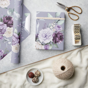 Lila Wasserfarbe Geschenkpapier