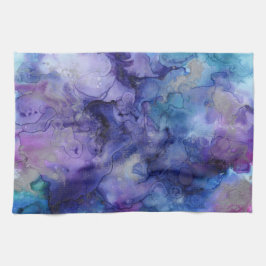 Lila Wasserfarbe Geschirrtuch