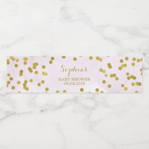 Lila Wasserfarbe Gold Confetti Babydusche