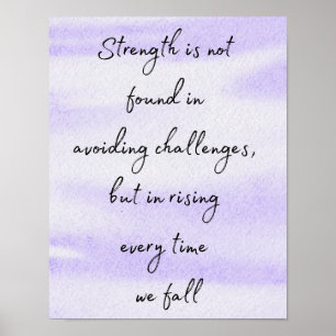 Lila Wasserfarbe Inspiration Zitat Poster