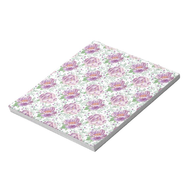 lila Wasserfarbe Notizblock (Rotiert)