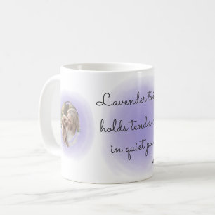 Lila Wasserfarbe-Pudel-Zwei-Fotos-Personalisiert Kaffeetasse