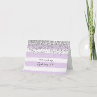 Lila Wasserfarbe wird meine Bridesmaid-Karte sein Einladung