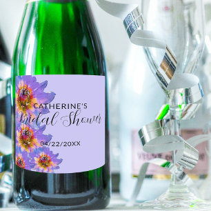 Lila Wasserfarben Blüten Romantisches Brautparty