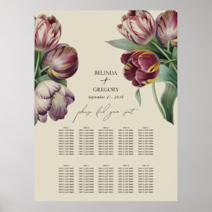 Lila Wasserfarben Hochzeitsskizze Poster