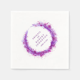 Lila Wasserfarben-Servietten für Hochzeiten Serviette