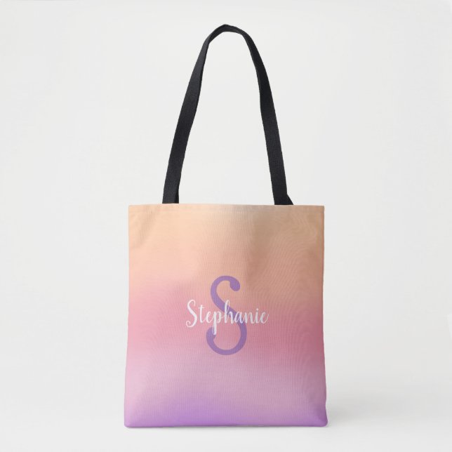 Lila Wasserfarben Tasche (Vorderseite)