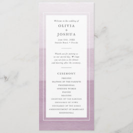 Lila Wasserfarbenhochzeit Programm