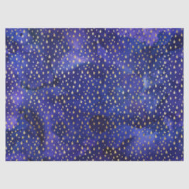 Lila Wasserfarbmuster mit Goldstars Seidenpapier