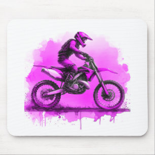 Lila Wasserfarbrad Mousepad