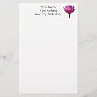 Lila Wasserlilie Lotus Briefpapier
