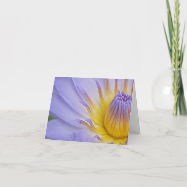 Lila Wasserlilie Notecard Karte (Vorderseite)