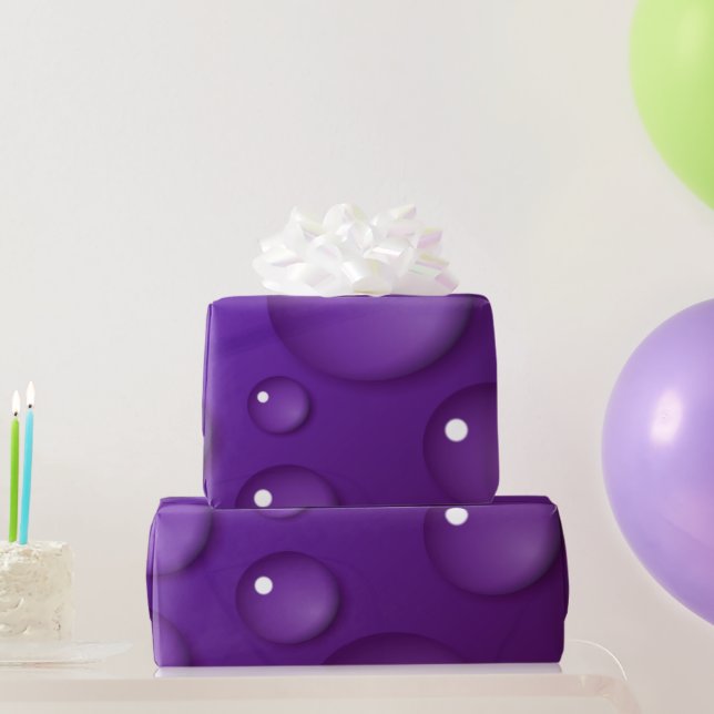 Lila Wassertropfmuster Geschenkpapier (Partygeschenke)