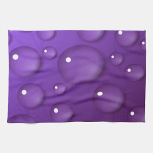 Lila Wassertropfmuster Handtuch