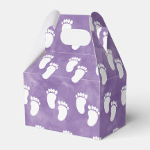 Lila Watercolor Baby Shooting Footprint Muster