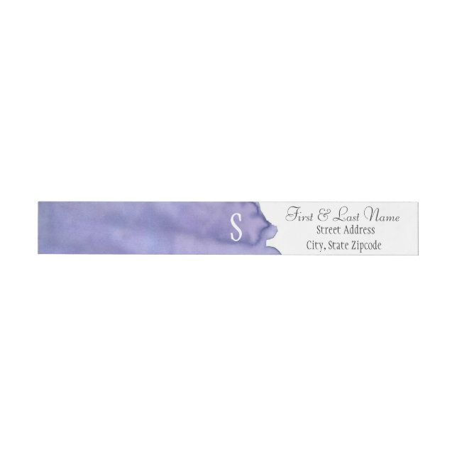 Lila Watercolor-Verpackungs-Adressen-Etiketten (Person)