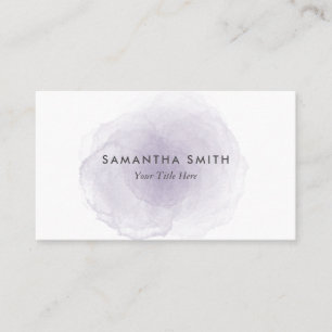 Lila Watercolor Visitenkarte