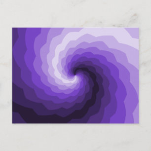 Lila Wave Abstrakt Digital Design Postkarte