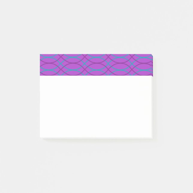 Lila Waves Post-it Klebezettel (Vorderseite)