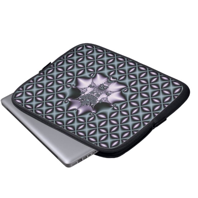 Lila Web Laptopschutzhülle (Vorne Knopf)
