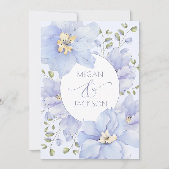 Lila weiche Blume Blütezeit Einladung (Vorderseite)