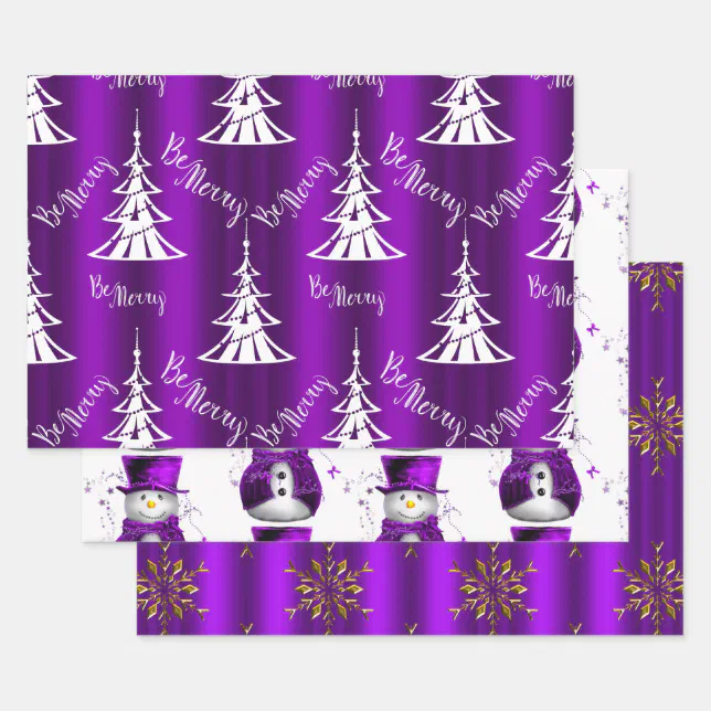 Weihnachts-Motivpapier 'Purple Present' – 20 Blatt DIN A4 Für Professionelle Weihnachtsbriefe