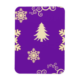 Lila Weihnachten Magnet