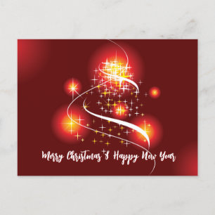 Lila Weihnachten Postkarte