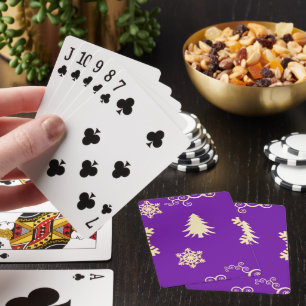 Lila Weihnachten Spielkarten