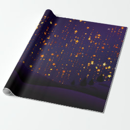 Lila Weihnachten und Gold-Star-Weihnachten Geschenkpapier