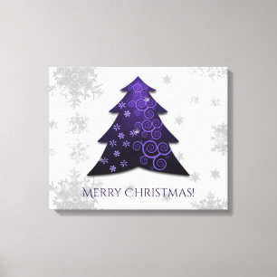 Lila Weihnachtsbaum Canvas drucken Leinwanddruck