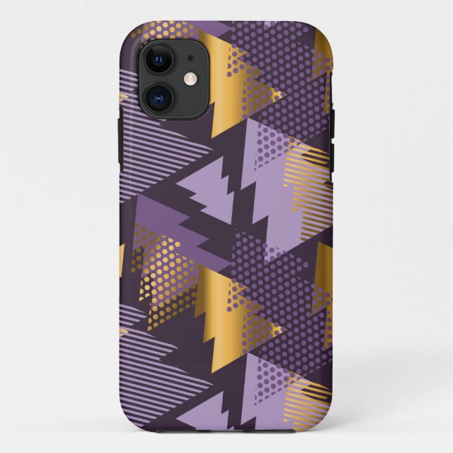 lila Weihnachtsbäume Case-Mate iPhone Hülle (Rückseite)